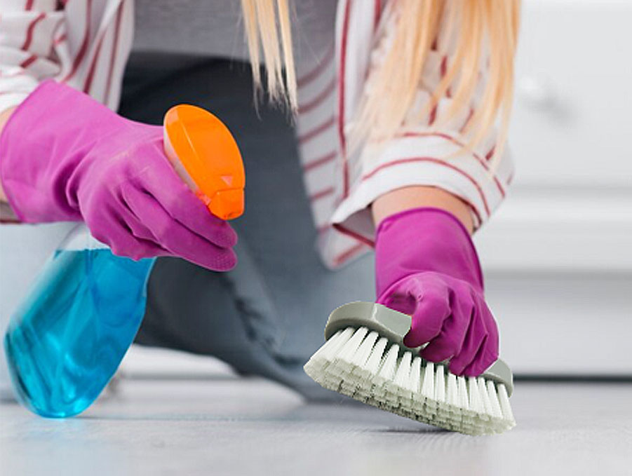 iron brush scrubber